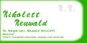 nikolett neuwald business card